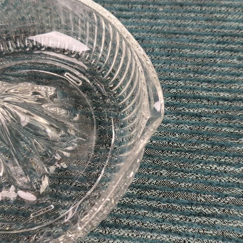 Vintage Glass Citrus Juicer Bowl